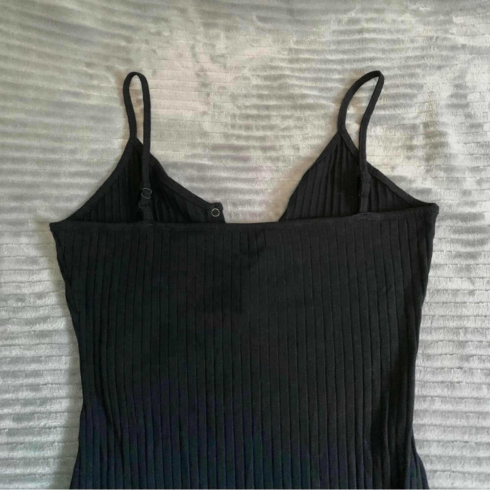 Black Ribbed Dress - Picture 2 of 2